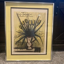 Bernard Buffet La Tulipe 1966 Limited Edition Lithograph 29/50 Framed picture