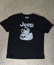 JEDCO Jeep Graphic Logo Tee Black Cotton Poly Crew Neck Short Sleeve Men's 2XL picture