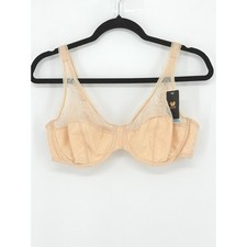 Wacoal New Retro Chic Full Figure Underwire Bra 38C Sand Nude Floral Mesh 855245 picture