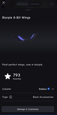 💎Roblox Toy Code  - Code Item💎Blurple 8-Bit Wings picture