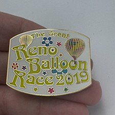 2019 Great Reno Balloon Race Lapel Pin Hot Air Balloon Enamel Gold Tone Hat Tack picture