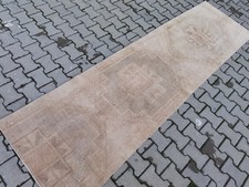 Neutral Runner 3x10 - Muted Vintage Turkish Oushak Runner Rug - Hand Knotted Rug picture