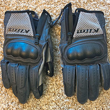 Klim Induction Vented Leather Gloves Mens Size L Grey And Black picture