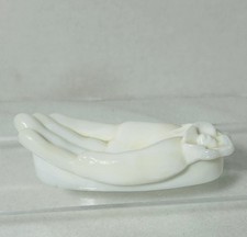 Vintage Kemple White Milk Glass Hand, Trinket Dish, Dresser Dish picture
