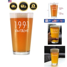 Vintage 1991 Pint Glass for 35th Birthday - 16 oz picture