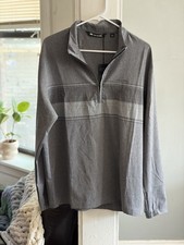 NWT Travis Mathew Balboa Chalk Stripes 1/4Zip Jacket Mens Large picture
