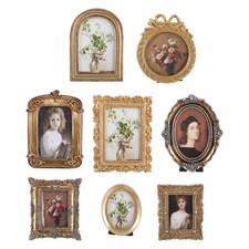 6 Pcs Vintage Picture Frames Ornate Antique Picture Frame for Tabletop & Wall picture