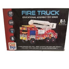 Totally Cool Toys Fire Truck Educational Metal DIY Building Kit 239 Pcs New picture