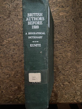 British Authors Before 1800 by Kunitz & Haycraft 1952 Vintage Book picture