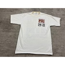 Ruppshirts T-Shirt Mens M White FSU Seminoles 24-21 Gator Rivalry Single Stitch picture