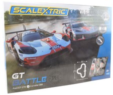 Scalextric Sports GT Battle - Ford GT / Corvette 1:32 Slot Car Set C1444T RETURN picture