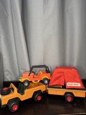 Fisher-Price Vintage 1975 Adventure People Safari #304 Jeep Trailer & Tent picture