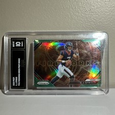 2023 Panini Prizm Fireworks C.J. Stroud #PB-6 Green Prizm (RC) Gem 10 picture