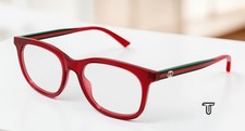 GUCCI GG1990O 008 Rectangular Burgundy Green Demo Lens 53 mm Women's Eyeglasses picture