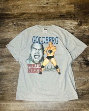 Tultex Goldberg Who's Next Wrestling T-Shirt Size XL Gray Vintage WCW picture