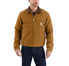 Carhartt Brown Work Jacket (XL) - J01 Duck Detroit BRAND NEW picture