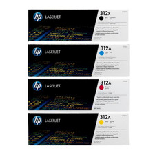 HP 312X 312A LaserJet Toner Cartridge Set 4 Pack Black Cyan Magenta Yellow picture