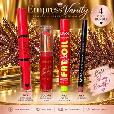 4-Piece NYX Mixed Lip Makeup Bundle – New Full Size picture