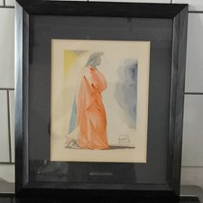 Salvador DALI: Dante at the Entrance to Paradise Signed Original Engraved Wood picture