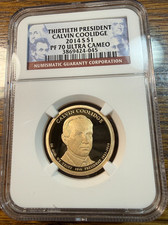 2014-S Coolidge Presidential Dollar NGC PF70 Ultra Cameo Best Price Ebay* CHRC picture