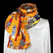 RARE VTG HERMES Maxi Twilly Silk Scarf 