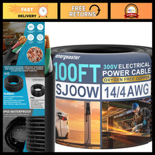 100FT 14/4 SJOOW Heavy Duty Portable Power Cable, 14 Gauge 4 Conductor ETL Certi picture
