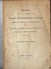 Secular celebration of the Emden Synod - report of negotiations 1871 - East Frisia picture