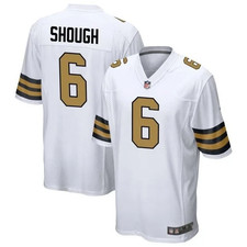 NWT Men's Saints #6 Tyler Shough Gold/Black/White Limited Stitched Player-Jersey picture