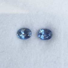 1.24 ct Natural Unheated Blue Sapphire Pair | Oval picture