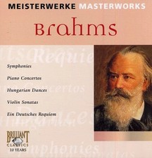 Brahms: Meisterwerke/Jubileum 10CD set.Symphonies:Piano,Violin Concertos;Requiem picture