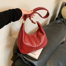 Women’s Underarm Shoulder Bag Oil Wax Leather Crossbody Trendy Textured Bag picture