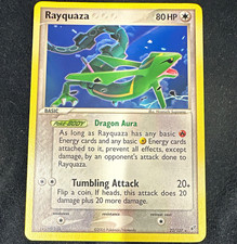 Pokemon Rayquaza 22/107 EX Deoxys Rare English 80 HP 2005 picture