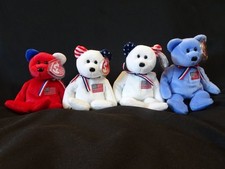 TY BEANIE BABIES 53 USA BEARS, ALL OFTHE DIFFERENT ONES $3.50 A PIECE, MWMT picture