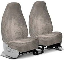 Australian Sheepskin Highback Seat covers GREY (1 Pair) picture