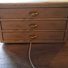 Vintage 3M Unitek 3-Drawer Dental Crown Cabinet Organizer w/ 83 Stainless Steel picture