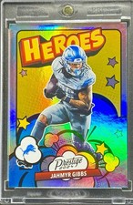 Jahmyr Gibbs RARE  COMIC HOLO REFRACTOR INVESTMENT CARD PANINI  LIONS MINT picture