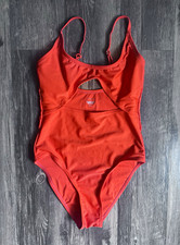 Aéropostale Women’s Orange One-Piece Swimsuit Size S Back Cutout Swimwear picture