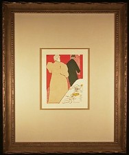 L’Argent Original 1920 Color Lithograph after Toulouse-LAUTREC Framed picture