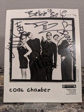 Coal Chamber Signed 1997 Roadrunner Promo Photo Original Lineup Rayna Foss picture