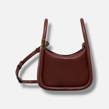 BOYY Women's Red Calfskin Leather Suede Gold-Tone Wonton 20 Shoulder Bag picture