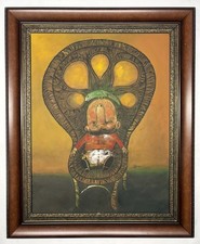 Pedro Pablo Oliva Mixed Media Art. Attribute (1949-26) Matted & Framed. picture