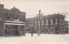 RPPC Louisville NE Nebraska Main Street Post Office IOOF Photo Vtg Postcard C60 picture