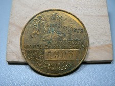 Homesteaders Life Insurance Des Moines IA Good Luck Medal Token Swastika picture
