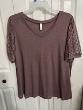 Womens Olrik 3x Short Sleeve Rose Colored Top, NWOT picture