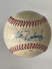 MOE DRABOWSKY SIGNED AUTOGRAPHED Official South Atlantic League BASEBALL Vintage picture