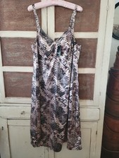 Torrid Stretch Satin Midi Slip Dress Snake Pattern Dress Sz 1X 14-16 picture