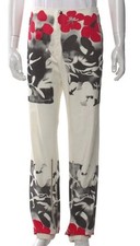 ICEBERG SS01 Mens Runway Graphic Floral Pants 54 Vintage 2001 Italy Archive picture