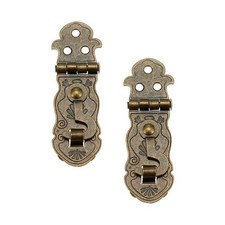 2Pcs Vintage Style Notebook Hasp 90 Degree Hardware Bronze Tone Metal Antique La picture