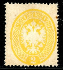 Austria 1863 Lombardy Venetia 2 Soldi Yellow P14 Original Scott #15 Mint D122 picture