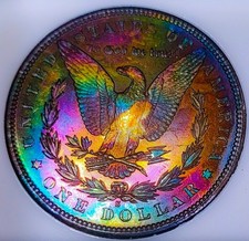  1881 S Morgan Silver Dollar/ Vibrant Colors/ Toner++/ PQ Coin/MS65 picture